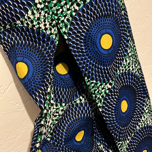 African Print Wax Cloth Maxi Dress - Picture 5 of 8